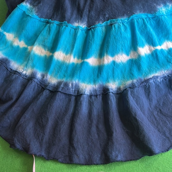 FABULOUS BLUE & WHITE TIE DYE OMBRÉ MAXI DRESS SIZE MEDIUM - Picture 15 of 15